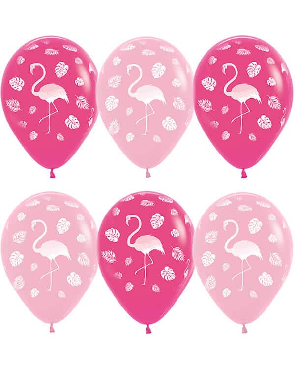 Фламинго и листья пастель — изображение 1